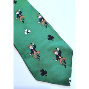 Cape Cod Neckwear Leprechaun Shamrock‎ St. Patrick's Day Silk Tie Holiday